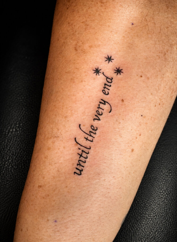 fineline tattoo dallas texas script text